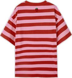 Stripe Tee, Striped T Shirt, Striped Tee, Pink Color, Color Block, Collage, Red, Pink, Pins