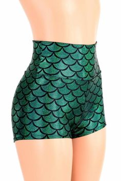 Emerald Green High Waist Dragon Scale Mermaid Metallic Spandex | Etsy Green Fitted High-waisted Biker Shorts, Fitted Green High-waisted Biker Shorts, Fitted Green Short Bottoms, Fitted Green Mermaid Bottoms, Green Fitted High-waisted Shorts, Green Fitted Short Swimwear, Fitted Green High-waisted Shorts, Fitted Green Short Swimwear, Fitted Green Swimwear With Shorts