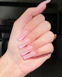 Instagram Follower, Improve Your Style, Tapered Square Nails, Milky Nails, Simple Acrylic Nails, Long Acrylic Nails Coffin, Bling Acrylic Nails, Acrylic Nails Coffin Short, Pink Acrylic Nails