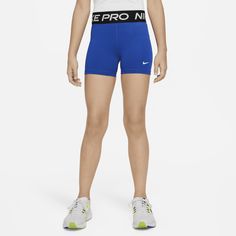 The Nike Pro Shorts are a super-duper stretchy, supportive layer that can be worn alone, or under your shorts or uniform. Add in Dri-FIT technology and sweat has no chance. Track Clothes, Nike Sweat Shorts, High School Outfits, Dream List, Cheer Outfits, Nike Pro Shorts, Medical Outfit, Birthday Stuff, School Clothes