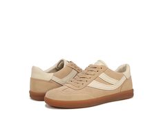 Vince Oasis - Women's Shoes : Sand Beige Suede : Equip your feet with lightweight comfort and superior flexibility while embracing a sporty casual style wearing the Vince Oasis Sneakers. Constructed with a soft leather upper with contrasting suede accents and integrated with a padded footbed atop a gum midsole, these shoes boast a modern take on the timeless silhouette. Lace-up closure. Round toe. Leather lining. Rubber outsole. Imported. Measurements: Heel Height: 1 1 8 in Weight: 8.5 oz Product measurements were taken using size 7, width M. Please note that measurements may vary by size. Sporty Casual Style, Sporty Casual, Sand Beige, Soft Leather, Women's Shoes, Casual Style, Oasis, Heel Height, Leather Upper