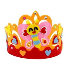 Description: Introducing our DIY crown Birthday Hats, the perfect accessory for your little one's special day! Made from non woven fabric, these adorable hats will make your child look even more adorable at their birthday party. Whether you're celebrating at home, in the classroom, or at a daycare, our happy birthday crowns can be used as a costume accessory or party favor. Our DIY Felt Hat comes with matching stickers and offers a variety of multi color styles to meet your DIY needs. Let your c Cake Lion, Diy Birthday Crown, Happy Birthday Crown, Crown Diy, Birthday Crowns, Princess Crowns, Matching Stickers, Birthday Hats, Hat For Kids