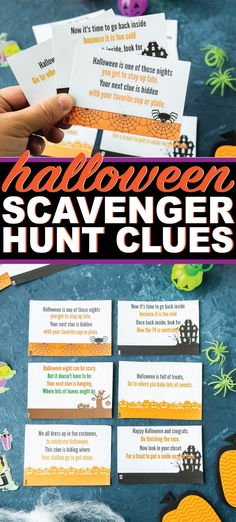 halloween scavenger hunt clues for kids