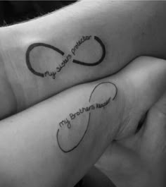 two tattoos that say i love you and the other one has an intertwined heart