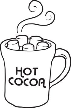 FREE Printable Hot Chocolate Winter Coloring Page for Kids Diy Christmas Pictures Kids, Best Drawing For Kids, Hot Chocolate Printable, Christmas Pictures Kids, Diy Christmas Pictures, Hot Chocolate Cocoa, Fish Coloring Page, Free Preschool Printables, Winter Preschool