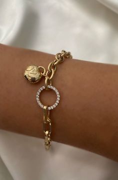 "ITEM DETAILS ❆All our jewelry are hand made with Love. ❆Material: 14K Gold ( 585). ❆Available colors: Gold, Rose Gold, White Gold. ❆Available Sizes: Look Size Option (Contact for different sizes) ❆Each item is made to order ❆ DO YOU LIKE THIS BRACELET? ❆ You can get more information about it below but if you have any questions, just click the \"Message Sergen Vural \" button and I will be very happy to hear from you ☺ PACKAGING ❆Comes ready to gift in a beautiful jewelry box. ❆It comes with a s Luxury Box Chain Bracelet As Gift, Premium Bracelet With Removable Charms, Luxury Gold Round Charm Bracelet, Luxury Chain Link Bracelet As Gift, Luxury Chain Link Bracelet For Gift, Diamond Link Jubilee Bracelet Gift, Tarnish Resistant Link Diamond Bracelet As Gift, Gift Diamond Link Bracelet With Adjustable Chain, Gold Charm Bracelet With Adjustable Chain For Anniversary