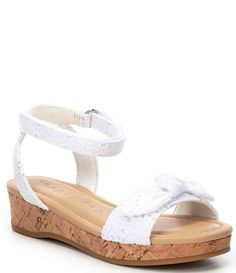 Shop for Copper Key Girls' Dearisst Eyelet Bow Flatform Wedges (Youth) at Dillard's. Visit Dillard's to find clothing, accessories, shoes, cosmetics & more. The Style of Your Life. Fabric Wedge Sandals With Cushioned Footbed And Round Toe, Adjustable Ankle Strap White Wedge Sandals, Adjustable White Wedge Sandals With Buckle Closure, Adjustable Fabric Sandals With Open Toe, Fabric Wedge Heel Sandals With Cushioned Footbed, Fabric Open Toe Sandals With Heel Strap, White Fabric Round Toe Sandals, Adjustable Buckle Closure Synthetic Wedge Sandals, White Synthetic Wedge Sandals With Buckle Closure