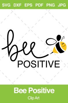 the bee positive logo is shown in black and yellow, with an image of a honey on