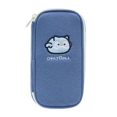 Anirollz™ Owlyroll Cute Animal Character Soft Big Pencil Pouch Anirollz friendz will keep your pens, pencils, markers, and many more school supplies safe altogether! Anirollz have unusual, squishy bodies shaped like rolls. These uncont-roll-able animalz can't help but roll around everywhere they go, especially their comfort food. Owlyroll in Navy Size : Approx. W 4.35" x L 8.25” x H 1.57” Material : Polyester Fiber One main zippered compartment. 2 Pockets inside. Spacious pencil case to fit many Big Pencil Cases, Cute Animal Character, Fiber One, Animal Character, Pens Pencils, Pencil Pouch, Pencil Case, Body Shapes, School Supplies