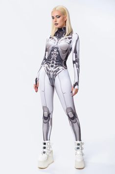 Sexy Halloween Outfits for Adults | BADINKA Superhero Costumes Female, Robot Costumes, Halloween Bodysuit, Super Hero Costumes, Mock Neckline, Halloween Night, Unique Designers, Halloween Costumes Women, Dance Floor