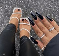 Pelo Color Vino, Black Coffin Nails, Daily Nail, Acrylic Coffin, Bling Acrylic Nails, Fire Nails, Bling Nails, Dope Nails