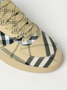 Sneakers BURBERRY Men color Beige Burberry Sneakers, Beige Sneakers, Sneakers For Men, Italian Fashion Designers, Burberry Men, Italian Fashion, Cotton Canvas, Burberry, Shoes Mens