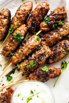 grilled chicken skewers with ranch dip