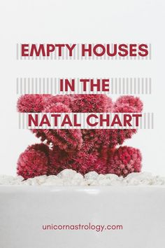 the cover of empty houses in the natal chart, with text overlaying it