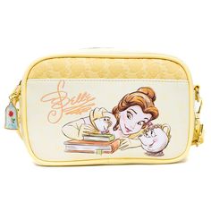 PRICES MAY VARY. Stylish and sleek design Beauty and the Beast Belle Chip Mrs Potts and Beast Pose artwork Made from premium vegan leather for durability and style Measures 8.0 x 5.5 x 2.0 Inches with adjustable 26-50" strap Additional zipper compartment inside for small items Authentic & Officially licensed products by Buckle-Down Inc. Introducing the Disney Beauty and the Beast Crossbody Bag, a must-have accessory for any Disney fan! Crafted from vegan leather, this stunning bag features belov Disney Makeup Bag, Disney Fits, Beauty And The Beast Belle, Mrs Potts, Disney Princess Belle, Disney Bounding, Disney Handbags, Barbie Stuff, Belle Disney