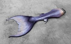 a purple mermaid tail laying on the ground