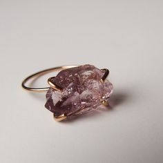 Featuring a stunning natural Vera Cruz Amethyst Herkimer stone in beautiful quality. The gemstone was hand crafted into a 14k gold filled bezel set ring. The stone measures approx. 10mm long I made this ring in size 6. It can be made larger upon request. This piece is a limited edition. Please note, each of these stones can differ in color & shape from the original picture piece. My QUALITY: Gold filled pieces contain 100+ times more real gold than gold plated pieces. Gold filled pieces are Pink Amethyst Gemstone Ring, Pink Amethyst Crystal Ring For Gift, Pink Amethyst Crystal Ring With Gemstone, Rose Gold Amethyst Birthstone Ring, Rose Gold Amethyst Crystal Ring With Gemstone, Rose Gold Amethyst Ring With Birthstone Detail, Rose Gold Amethyst Ring With Birthstone, Amethyst Rose Gold Ring, Raw Amethyst Ring