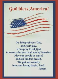 an american flag with the words god bless america