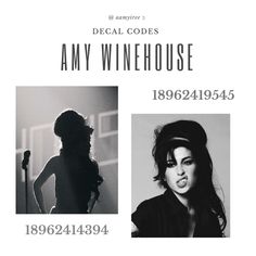 an advertisement for a winehouse featuring a woman in black and white