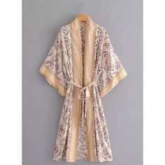 This Beautiful, Light Weight Kimono Is A Statement Piece. So Easy To Wear With Durable Fabrics. With The Soft, Gentle Material And Luxurious Drape, Whether You’re Lounging Or Layering This Kimono Will Make You Feel Like A . Wear It At The , House Robe, Or Style It With Some Cut Off Shorts And Tank. Perfect For New Mommies Too !! With Its Soft Material It Will Make Nursing Easier To Manage. Removable Waist Tie Closure Belt Loops To Secure Closure French Seam Finish Cotton/Polyester Blend Machine Belt Kimono, Bohemian Holiday, Bohemian Kimono, Gel Set, Beach Kimono, Summer Kimono, Cotton Kimono, Boho Kimono, Floral Kimono