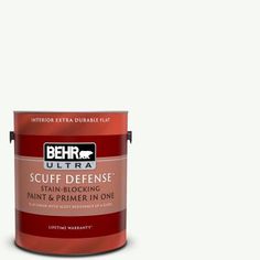 a purple paint can with the words behr ultra on it's bottom corner