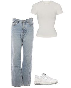 Light Blue Jeans Outfit Women, H&m Outfits, Simple Basic Outfits, Light Jeans Outfit, Light Blue Jeans Outfit, Fame Clothes, Hm Outfits, H M Outfits, Downtown Outfits