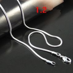 This listing is for 50pcs Silver plated snake chain necklaces, nickel & lead free. 30'' in length. 1.2mm thickness. Super shiny and sparkly! Perfect for jewelry making. Please double check your measurements before purchasing. **Need more Or Less?..Convo me..I can accommodate your needs..^^ Thank you for visiting my shop! Necklace With Name, Boys Necklace, Snake Chain Necklace, Mens Chain Necklace, Sterling Silver Chain Necklace, Silver Snake Chain, Chains Necklaces, Silver Plated Necklace, Chain Necklaces