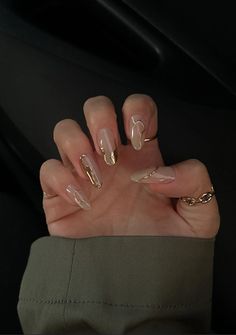 Pretty Acrylic Nails, Chic Nails, Dope Nails, Chrome Nails, Gold Nails, Cute Acrylic Nails, Nail Trends