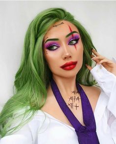 Halloween Makeup Blood, Female Joker Halloween, Joker Halloween Makeup, Joker Halloween Costume, Kostum Halloween, Joker Halloween, Joker Makeup, App Filter, Joker Costume