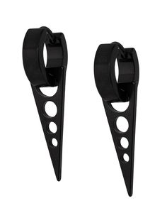 PRICES MAY VARY. GOTHIC PUNK BLACK SPIKE TRIANGLE EARRINGS: The Spike Triangle earrings are the perfect accessory for anyone looking to add a touch of punk or gothic style to their outfit. These earrings are easy to wear and suitable for both daily wear and special occasions SIZE & LENGTH: Hoop measures 0.51 inches in diameter. Triangle meausures 0.3 inches in width, 0.98 inches in length MATERIAL: The Spike Triangle Earring are made of high quality stainless steel PERFECT GOTHIC PUNK EARRINS FO Earrings Emo, Alt Earrings, Emo Earrings, Earrings Grunge, New Year Jewelry, Grunge Earrings, Earrings Punk, Earrings Gothic, Goth Earrings