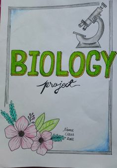 a book with the words biology project written on it