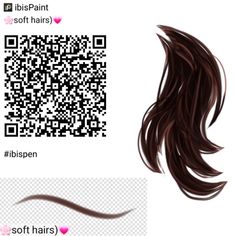 an image of a woman's hair with the qr code for her application