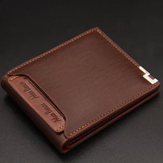 Color: dark brown, black, Light Brown Beg Tangan, Card Purse, Man Purse, Men's Wallet, Luxury Wallet, Short Wallet, Wallet Organization, Leather Bifold Wallet, Slim Wallet