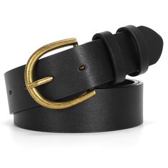 PRICES MAY VARY. ✦Fashion Leather Women Belt- The women designer leather belts are made premium quality leather. Soft and comfortable feature provides better wearing feeling. The solid & classic gold/silver buckle won’t get scratched easily, never out of date. ✦Fashion Accessory for Your Wardrobe -- A great way to dress up any outfit! No matter casual, formal. These plain womens western leather belts are perfect for jeans,pants, trousers, dress,etc. ✦Versatile Belt for Women -- Black/ Brown / Wh Western Leather Belts, Western Leather Belt, Belt For Jeans, Date Fashion, Military Belt, Womens Leather Belt, Women Belt, Belt For Women, Branded Belts