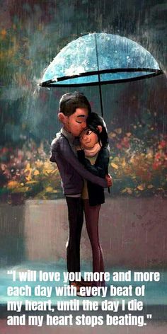 a couple hugging under an umbrella in the rain