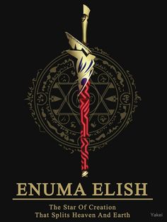 the cover to enuma elsh's book, that splits heaven and earth