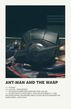 an advertisement for the movie ant - man and the waspp with a helmet on it