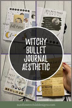 Witchy Bujo Ideas, Grimoire Pages Ideas Art Journals, Scrapbook Grimoire Ideas, Magic Journal Ideas, Witchy Scrapbook Ideas, Witchy Notebook Ideas, Bujo Tarot Theme, Witchy Bujo Spreads, Tarot Bullet Journal Ideas