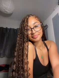 Braids For Brown Hair, Box Braid Inspo Pics, Braids For Black Women Aesthetic, Light Brown Boho Braids, Dark Brown Goddess Braids, Brown Goddess Braids, Girl Brown Hair, Cute Box Braids, Braids Ideas