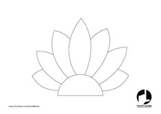 a lotus flower is shown in the shape of a sunflower with leaves on it