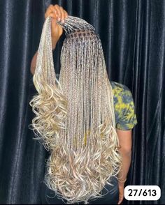 Blonde Box Braids Hairstyles, Blonde Knotless Box Braids, Layered French Curl Braids, Braids Black Women Hairstyles, French Curls Braids, Random Hairstyles, Box Braids Hairstyle, Blonde Knotless