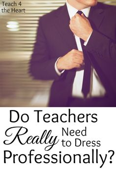 a man wearing a suit and tie with the words do teachers really need professionally?