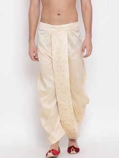 Vastramay Men's Gold Embroidered Dhoti Pant Dhoti For Men, Dhoti Pants For Men, Embellishment Embroidery, Mens Indian Wear, Traditional Thai Clothing, Trousers Pattern, Sherwani For Men, Dhoti Pants, Utsav Fashion