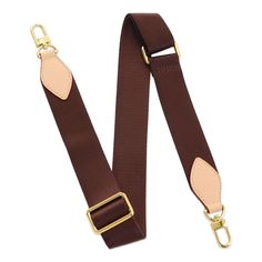 PRICES MAY VARY. 1.【Great replacement strap 】This adjustable crossbody strap can be served as a perfect replacement for LV handbags, clutches, crossbody bags, purses and so on. 2.Adjustable length from:34 - 51 in（86-130cm）includes snap hooks , Wide:1.5"(3.8cm). 3.Material. Canvas strap, soft and comfortable. Durable and sturdy metal. Hardware color, gold. Highly shiny and resistant to oxidation. 4.Our shoulder straps are made of leather at both ends and are stitched and secured with multiple lay Elegant Logo Strap For Travel Bags, Brown Detachable Strap Bag Strap For Business, Luxury Brown Adjustable Bag Strap, Luxury Adjustable Brown Bag Strap, Brown Logo Strap Bag Accessory, Brown Logo Bag Strap, Travel Shoulder Strap With Adjustable Brown Straps, Brown Bag Strap With Arcuate Shoulder For Daily Use, Brown Crossbody Bag Strap With Adjustable Handle