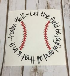 a baseball sticker that says, let the ball come to you