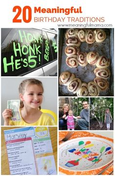 a collage of pictures with the words happy birthday, honey buns and hess