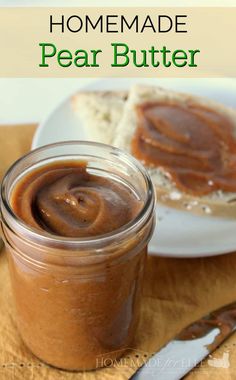 homemade peanut butter in a jar next to a sandwich