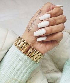 ♥♥♥ White Summer Nails, Nail Accessories, Nails On Fleek, Acrylic Nail Designs, White Nails, How To Do Nails, Beauty Nails