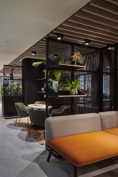 Savills Manchester office featuring Connection's Harp. Industrial Workplace Design, Co Working Space Design Workspaces, Open Space Office Design Work Stations, Black Office Design, Co Working Space Design, Office Color Scheme, Warehouse Office Design, Industrial Office Space, Hybrid Working