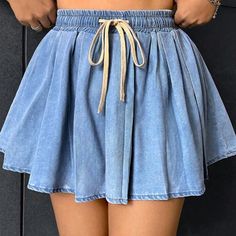 New Skirt Denim Non-stretch Mini Skirt Casual, Summer Denim Skort For Day Out, Denim Mini Bottoms For Day Out, Denim Mini Length Bottoms For Day Out, Spring Denim Mini Shorts, Spring Casual Non-stretch Denim Skirt, Non-stretch Denim Skirt For Summer, Casual Non-stretch Denim Skirt For Spring, Summer Non-stretch Denim Skirt